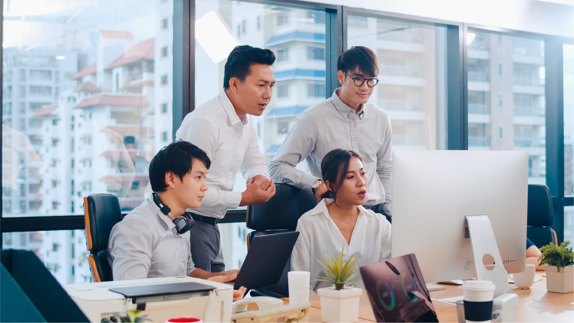Construction site with cranes representing industrial ERP context